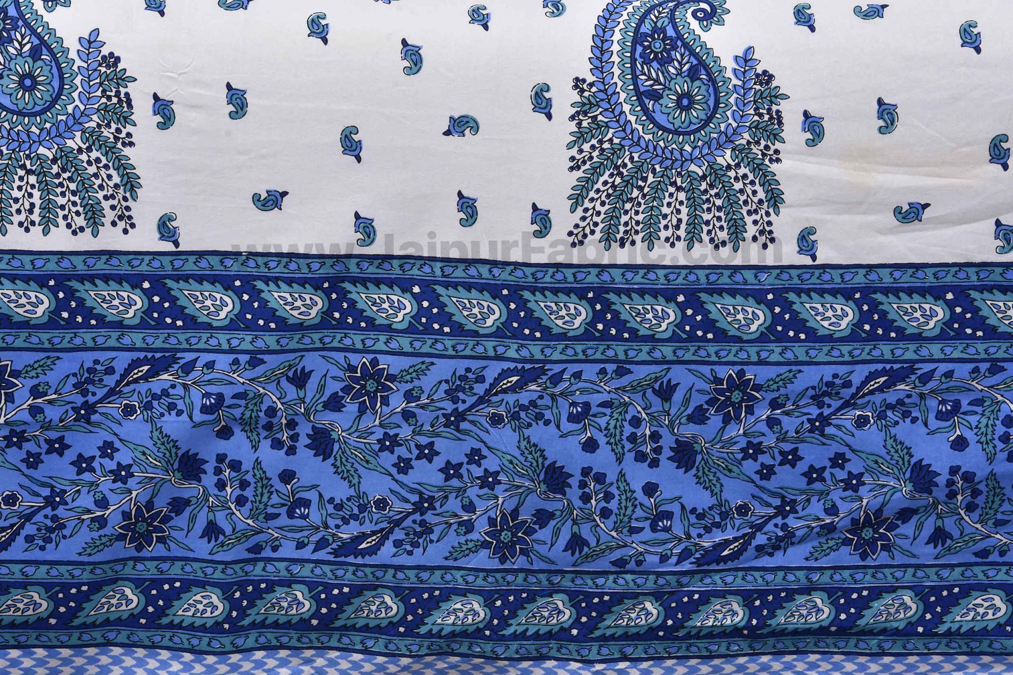 Blue Pageant Paisley Double Bedsheet