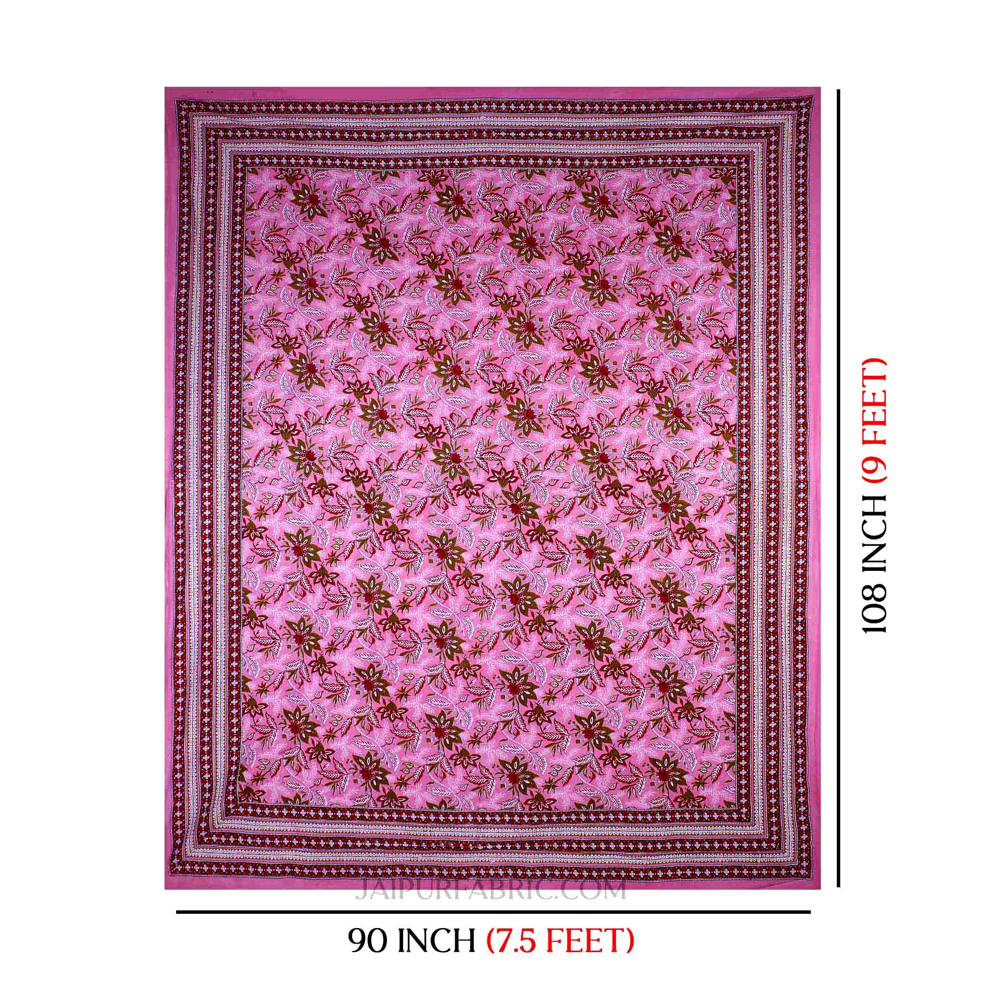 Pink Floral Garth Double Bedsheet