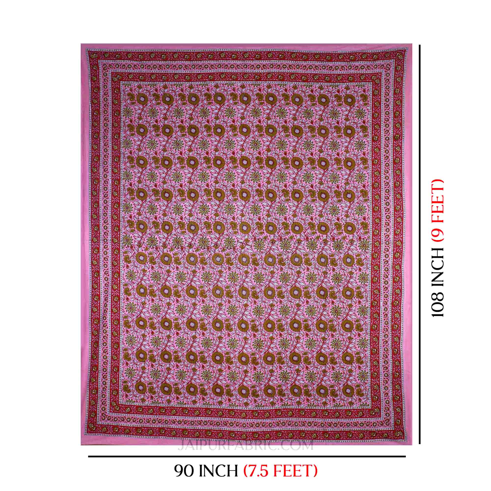 Pink Lovely Orchid Double Bedsheet