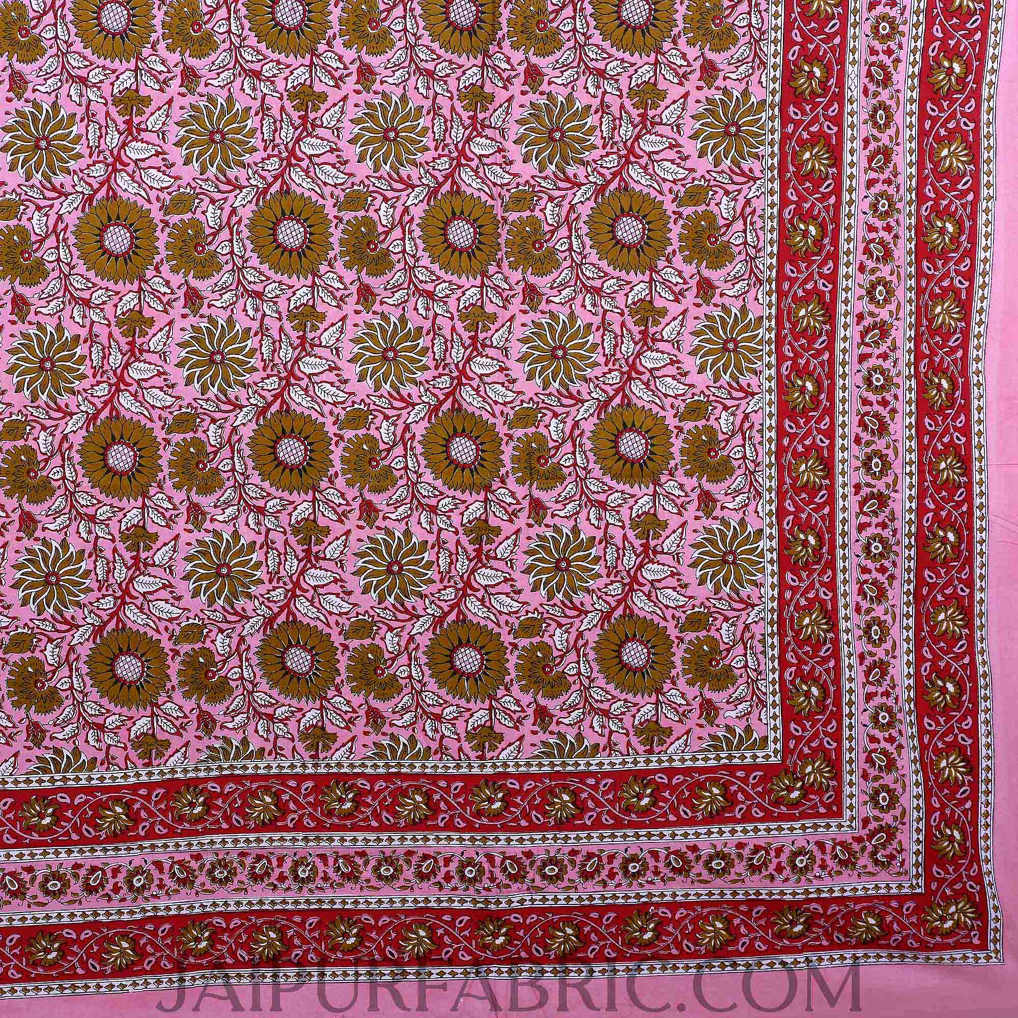 Pink Lovely Orchid Double Bedsheet