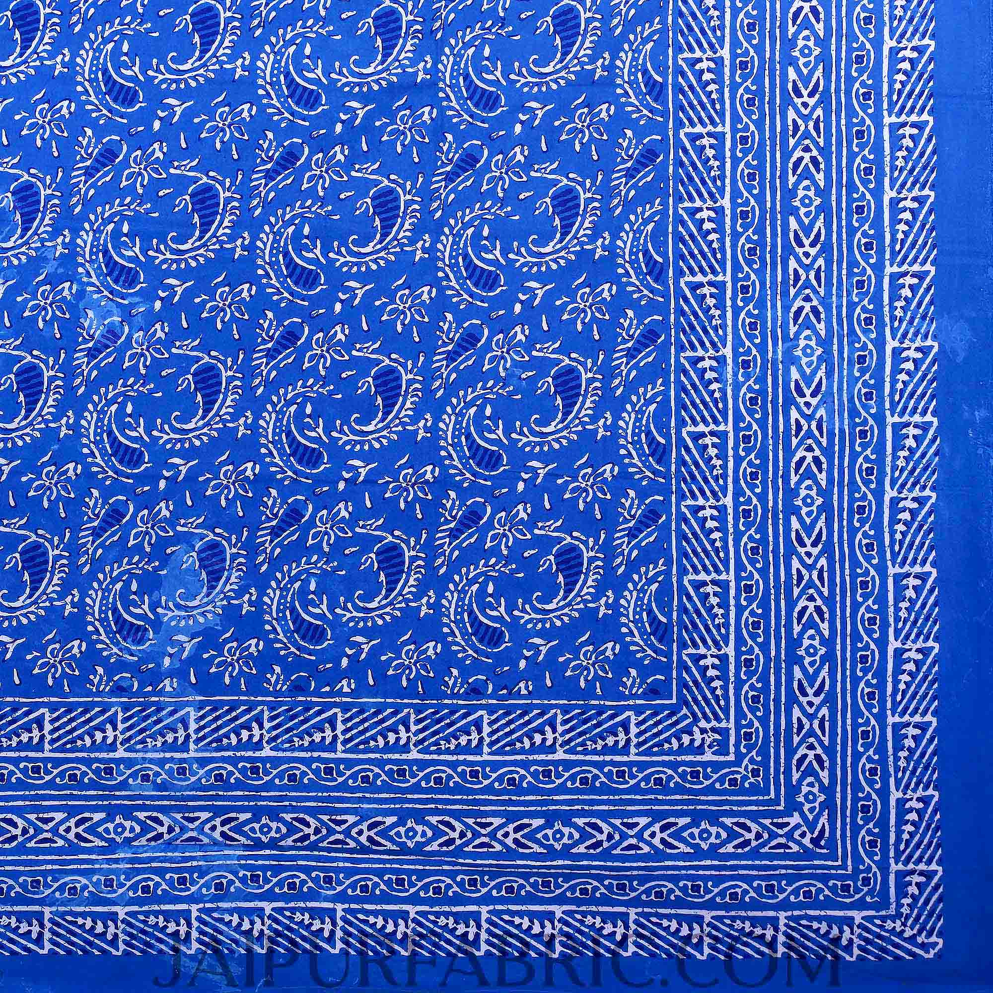 Blue Artistic Paisley Double Bedsheet