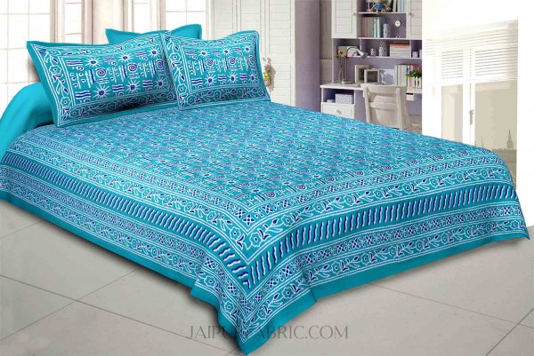 Green Modern Art Double Bedsheet