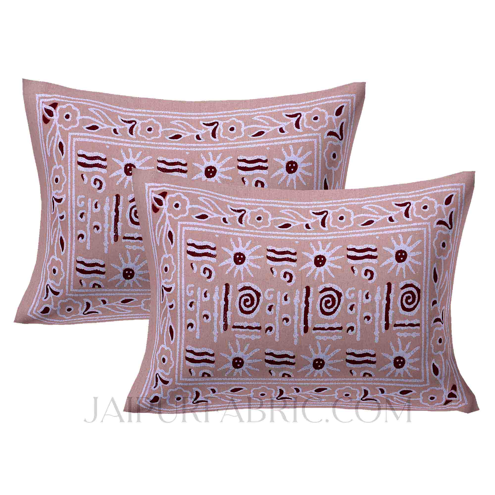 Brown Modern Art Double Bedsheet