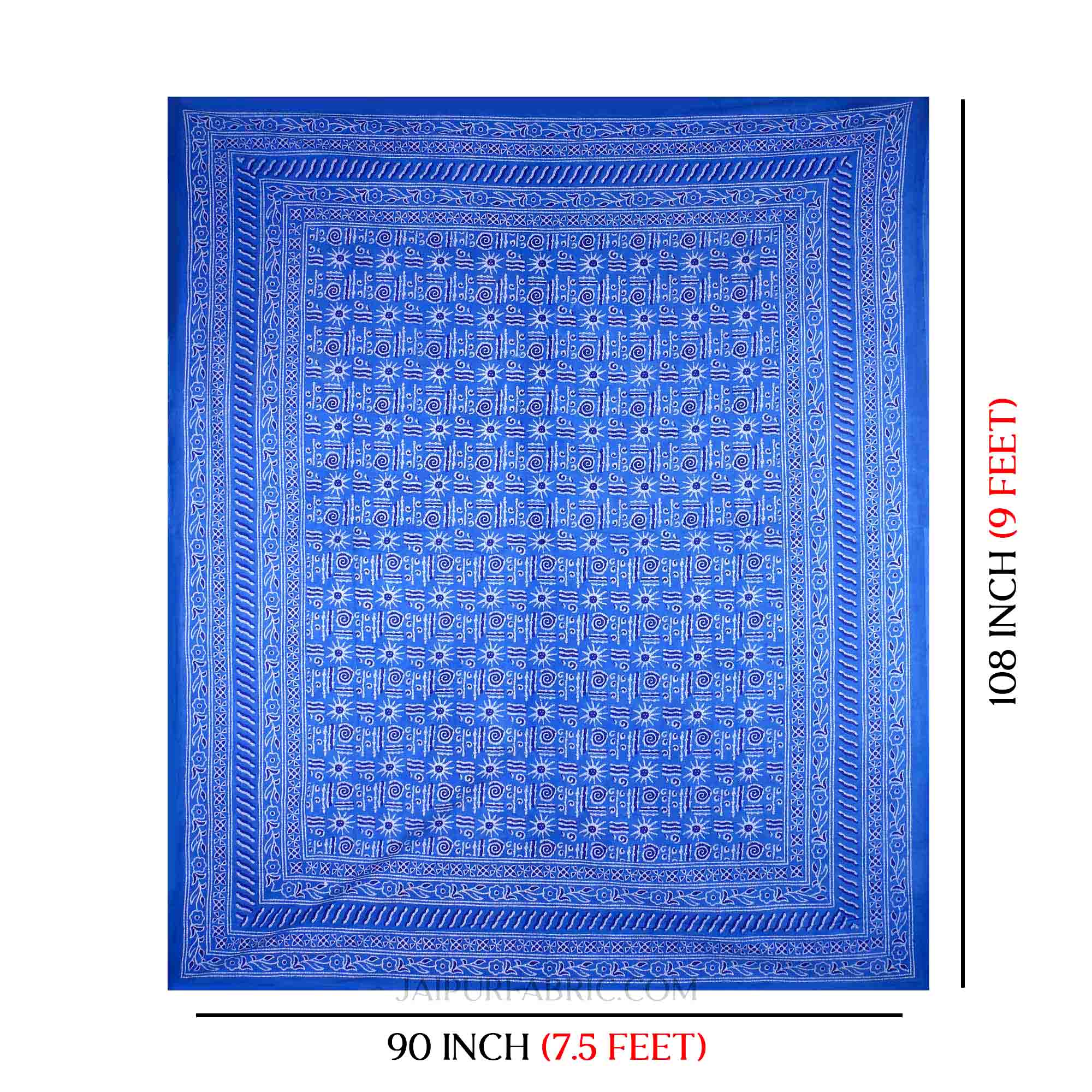 Blue Modern Art Double Bedsheet