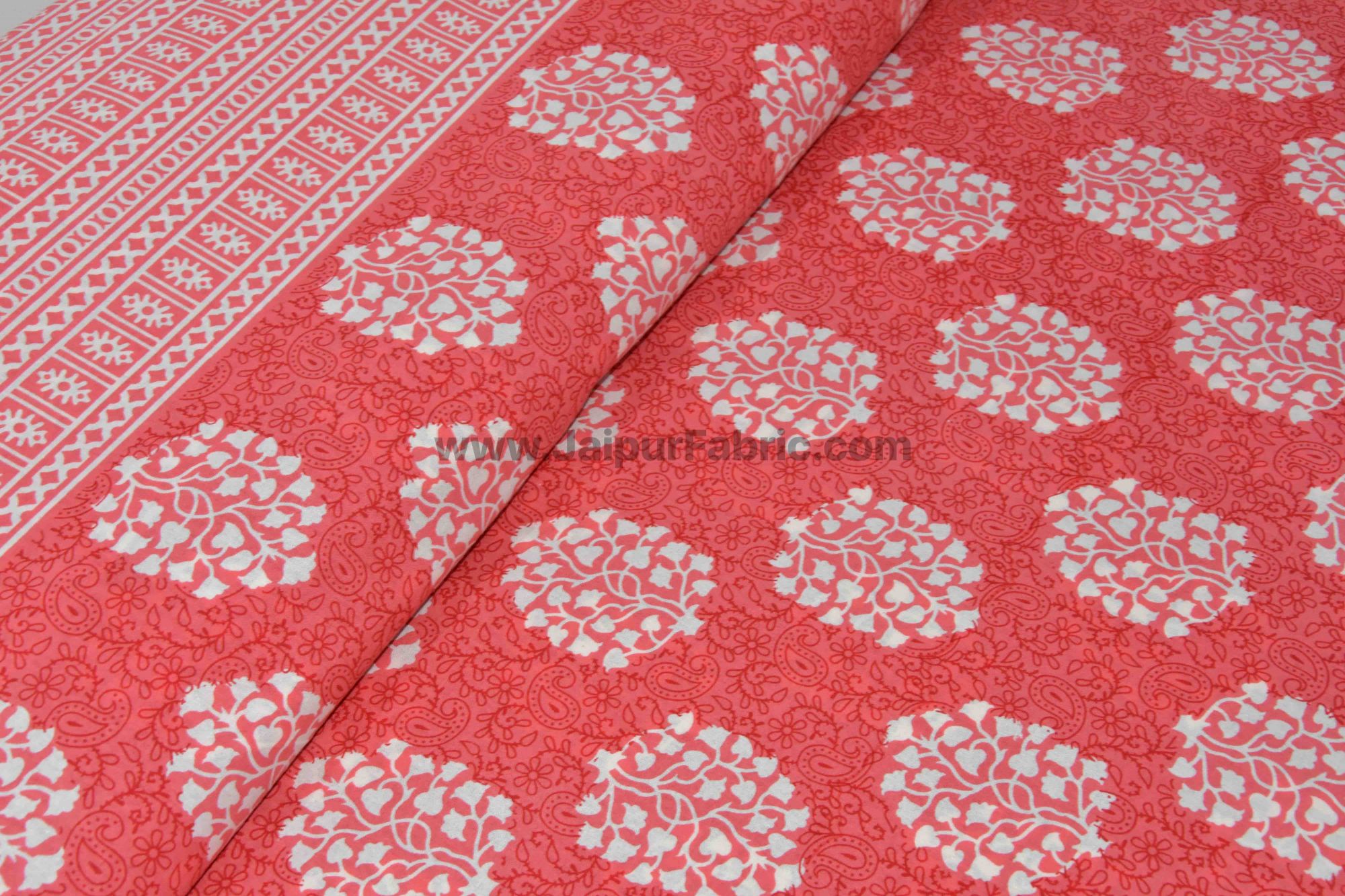 Pink Traditional Badge Double Bedsheet