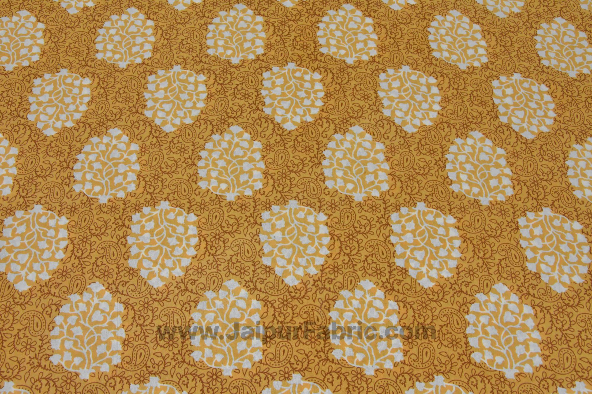 Mustard Traditional Badge Double Bedsheet