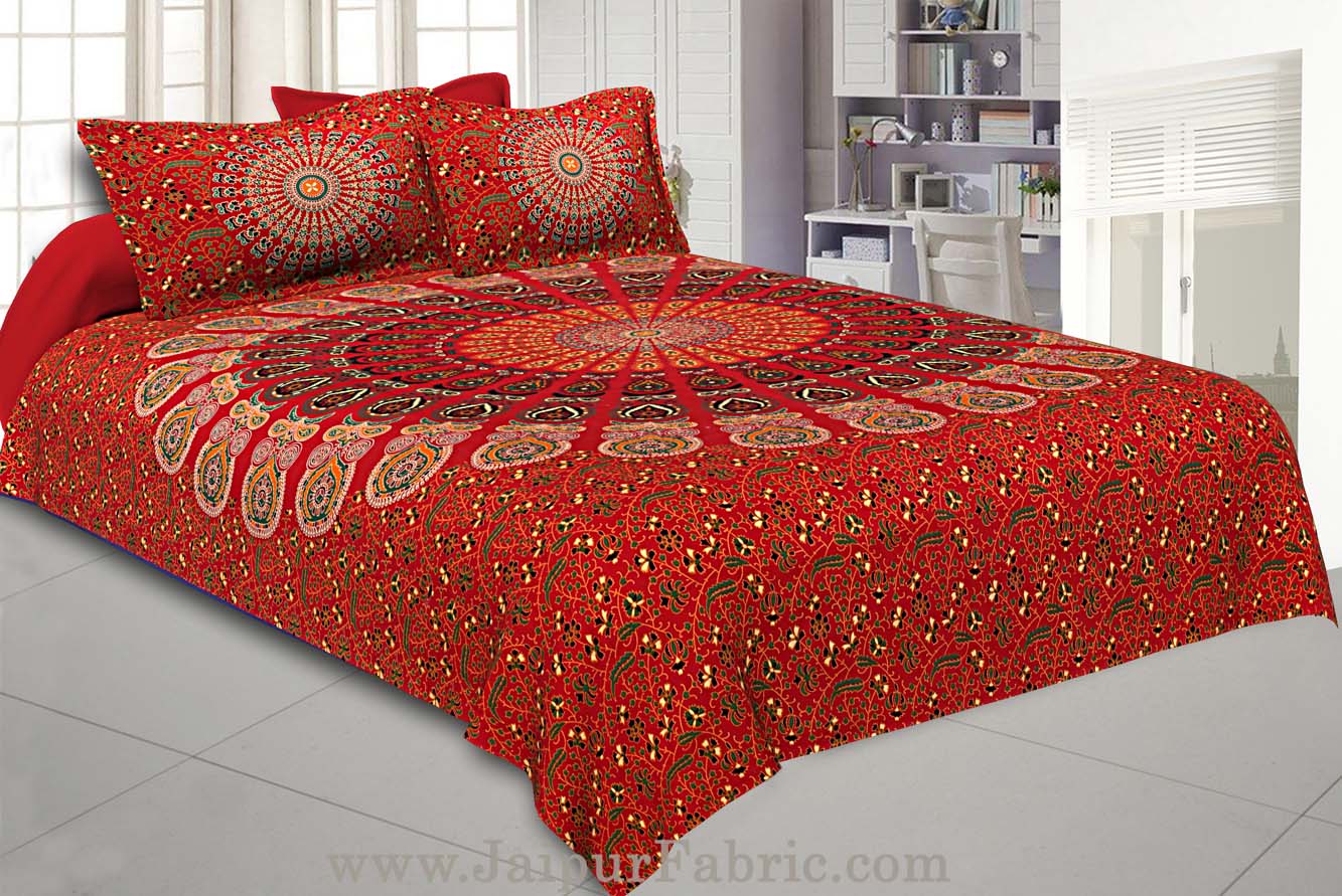 COMBO354 Beautiful Multicolor 2 Bedsheet + 4 Pillow Cover