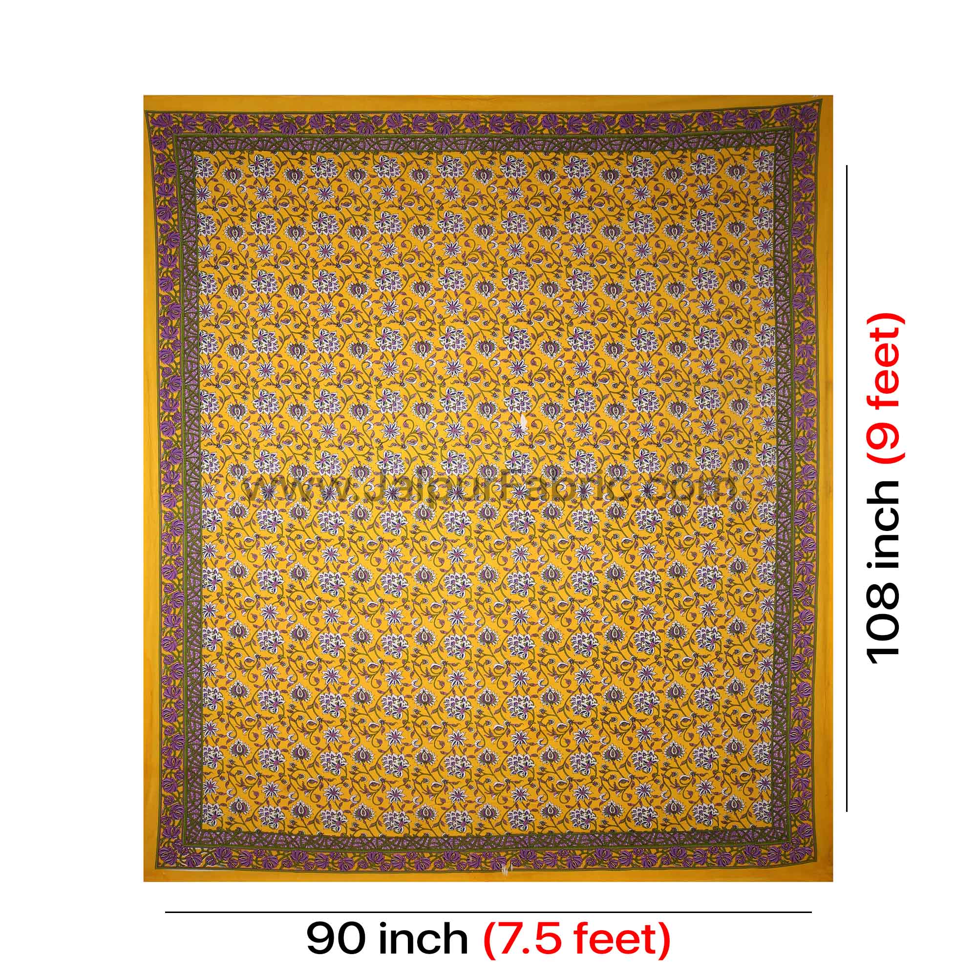 Yellow Fiesta Drape Double Bedsheet