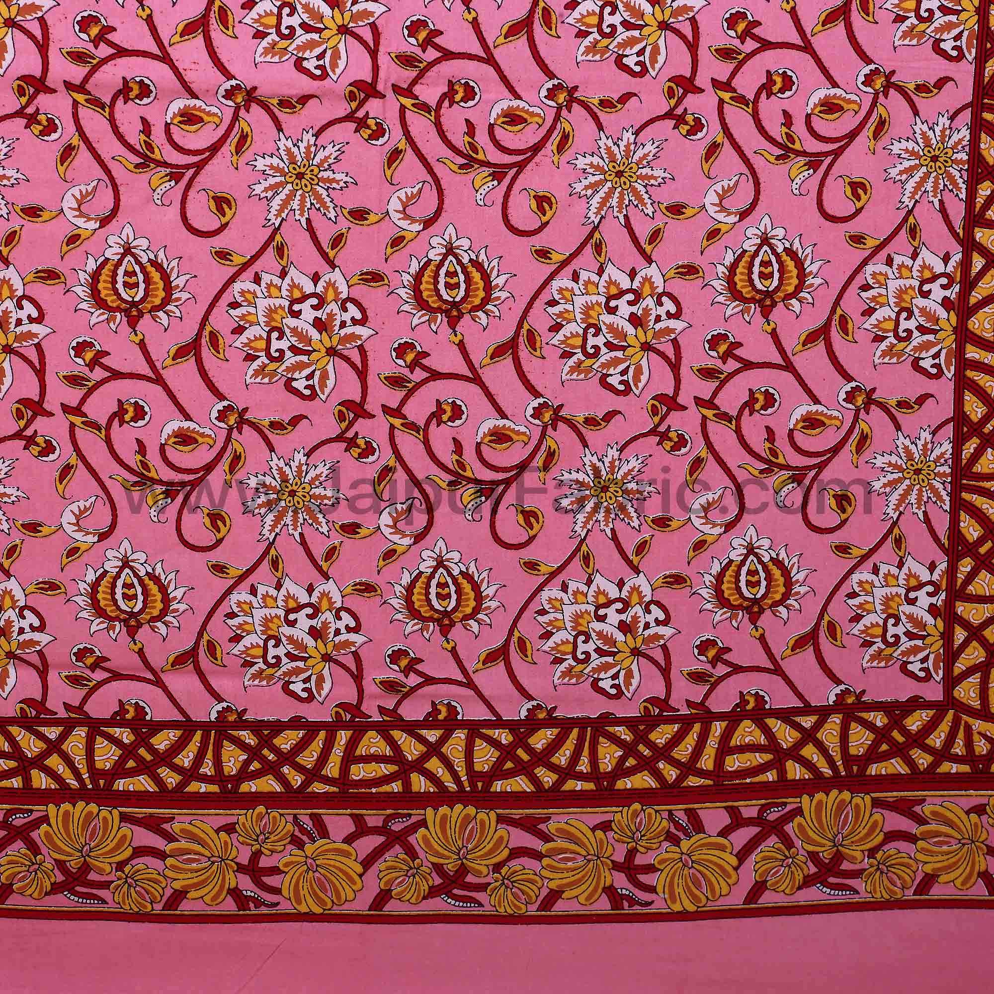 Pink Fiesta Drape Double Bedsheet