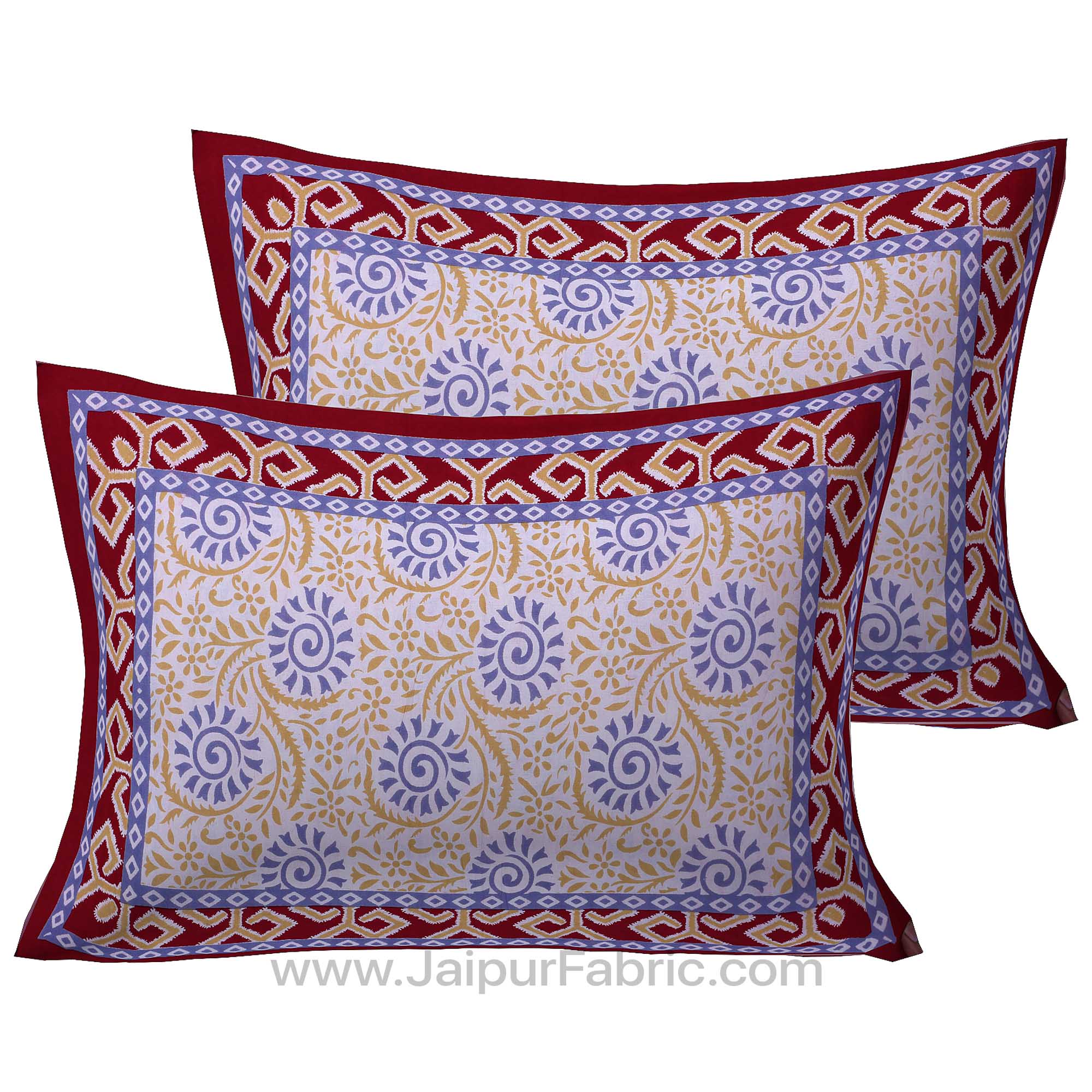 Maroon Chakri Double Bedsheet