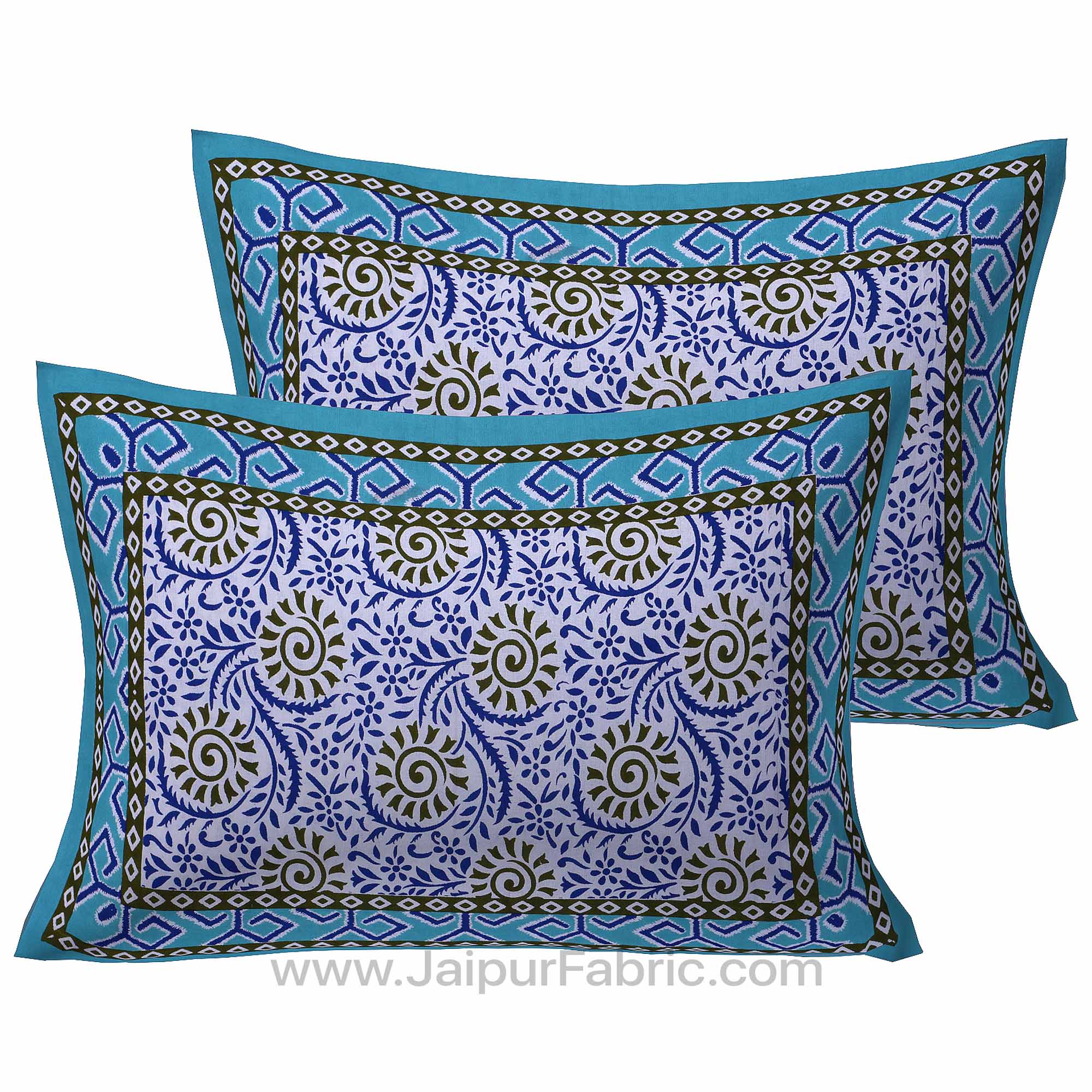 Blue Chakri Double Bedsheet