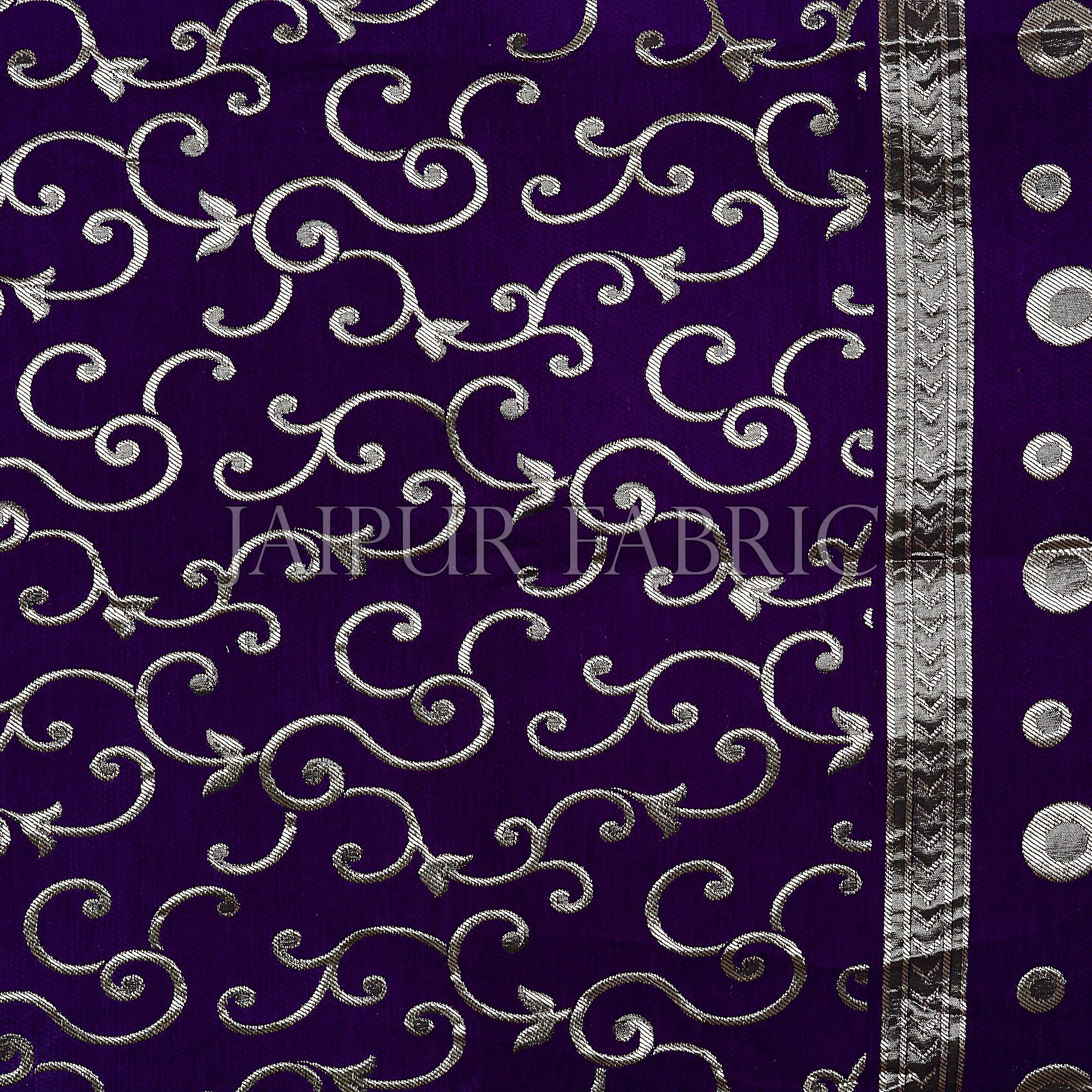 Purple Color Tropical Design Festive Double Bed Sheet