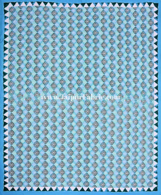 Traditional Delight Blue Double Bedsheet