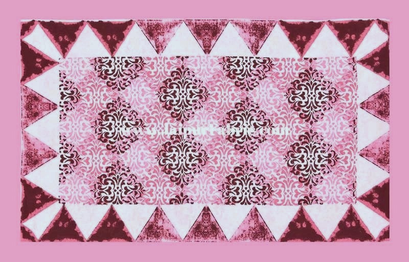 Traditional Delight Pink Double Bedsheet