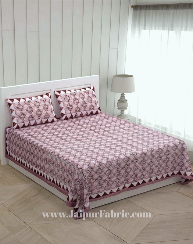 Traditional Delight Maroon Double Bedsheet