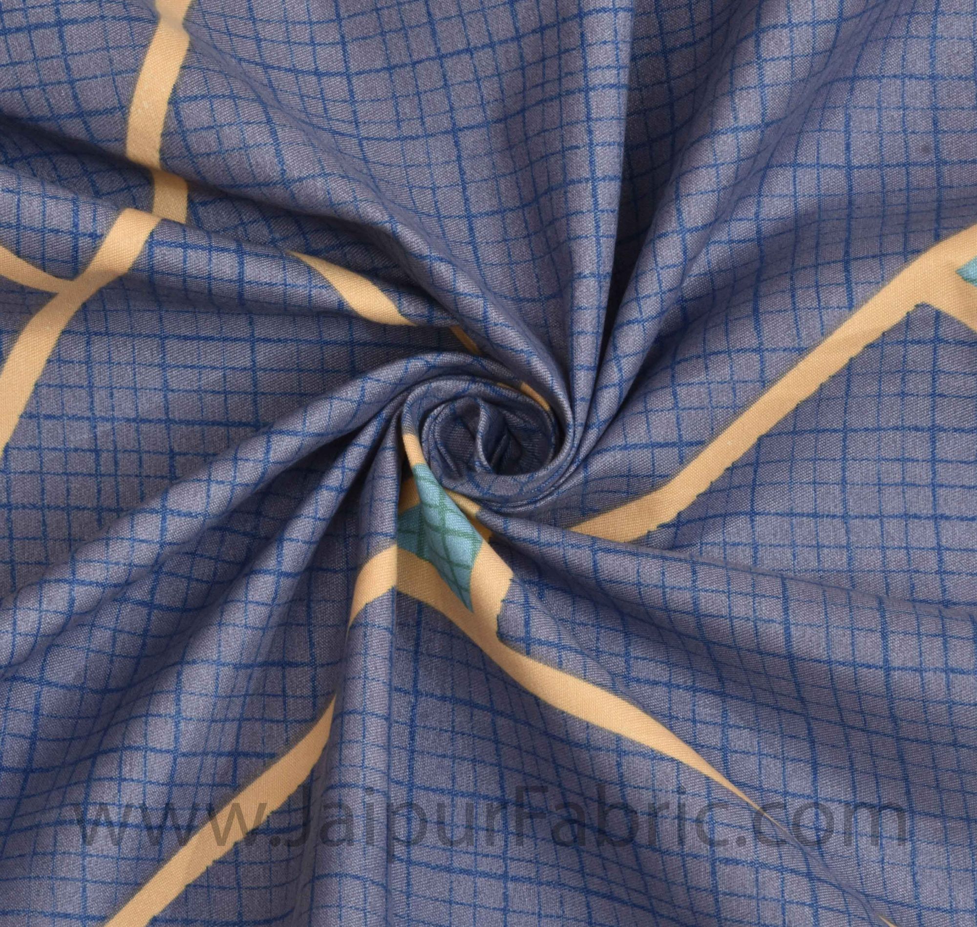 Congruous Lines Blue Double Bedsheet