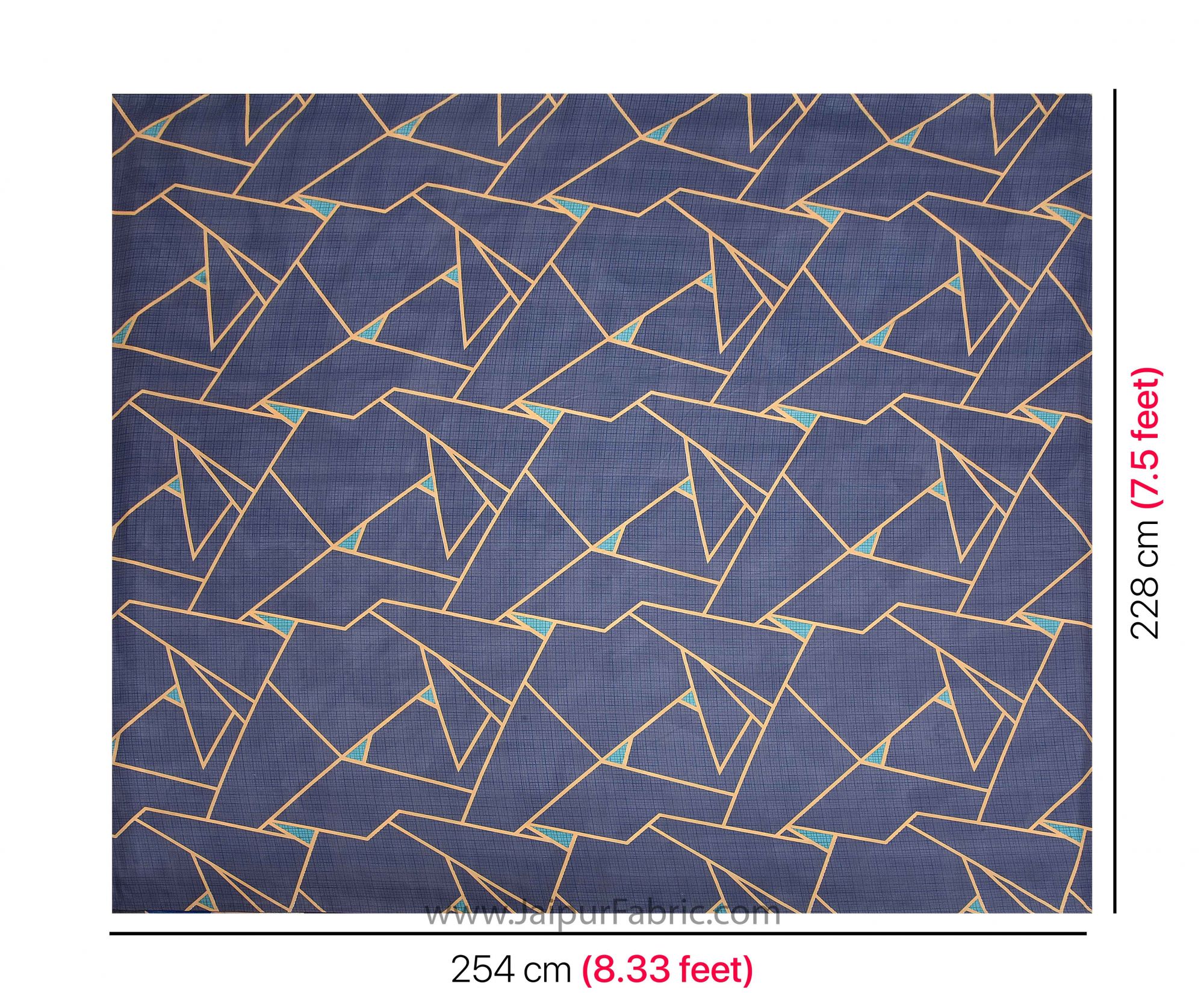 Congruous Lines Blue Double Bedsheet