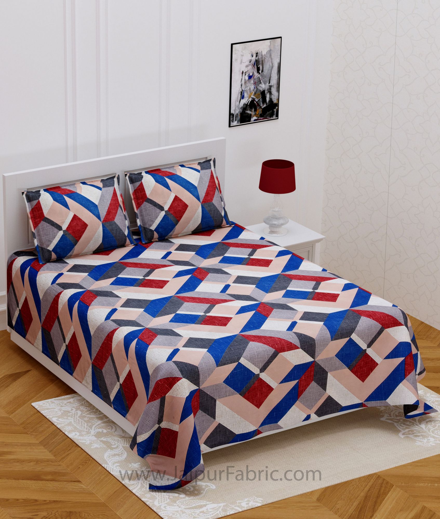 Colorful Cornered Double Bedsheet