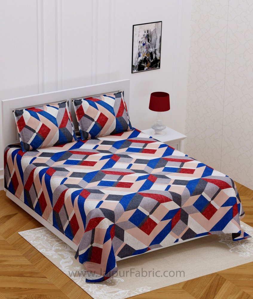 Colorful Cornered Double Bedsheet