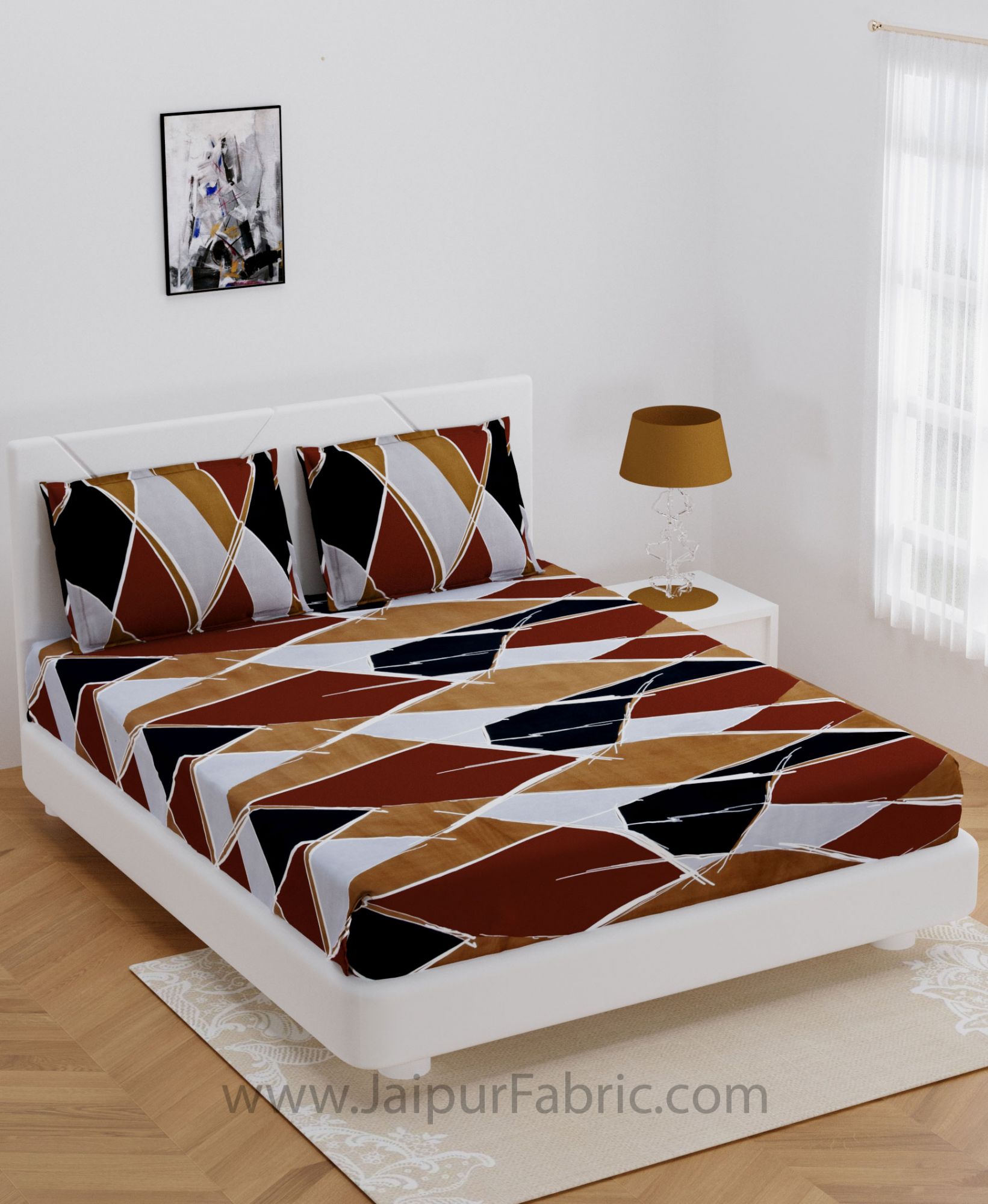 Tough Terrain Brown Double Bedsheet