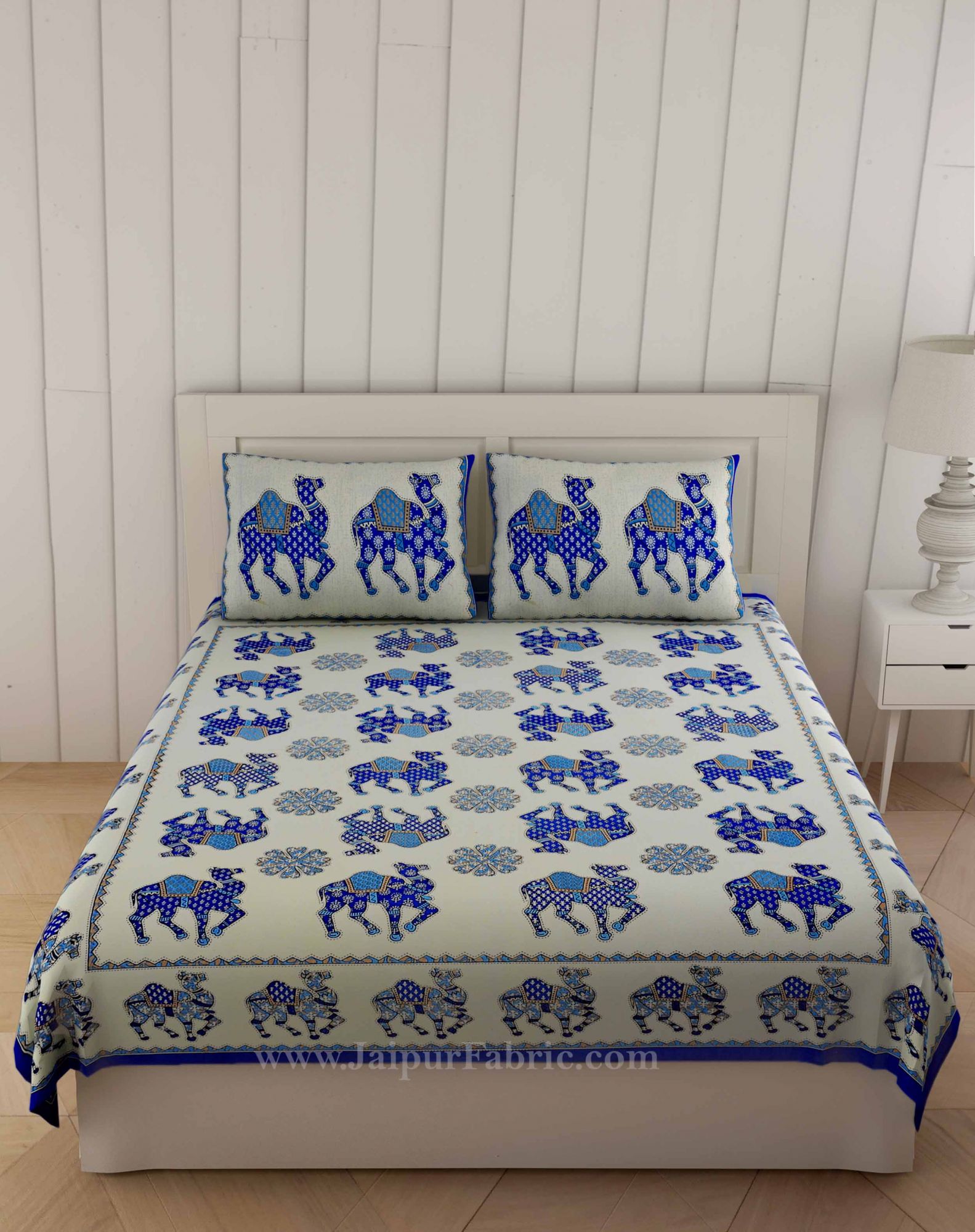 Blue Camel Caravan Double Bedsheet