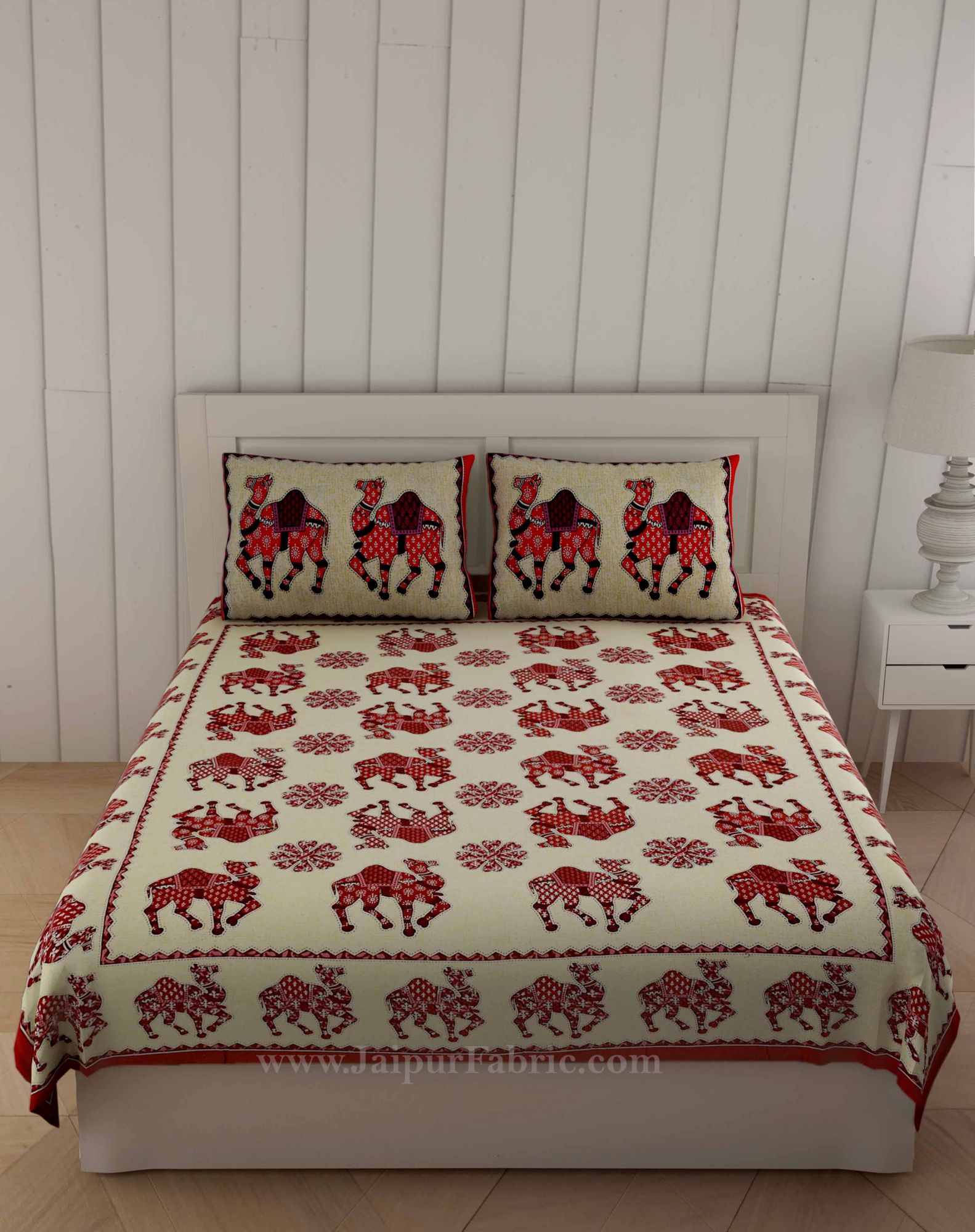 Red Camel Caravan Double Bedsheet