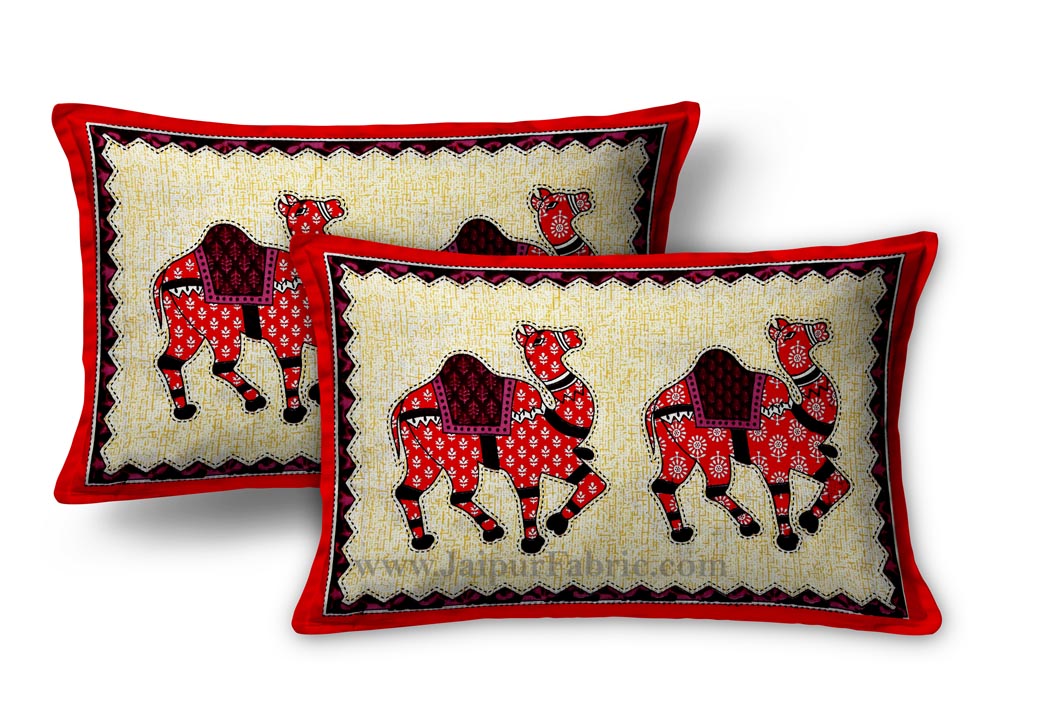 Red Camel Caravan Double Bedsheet