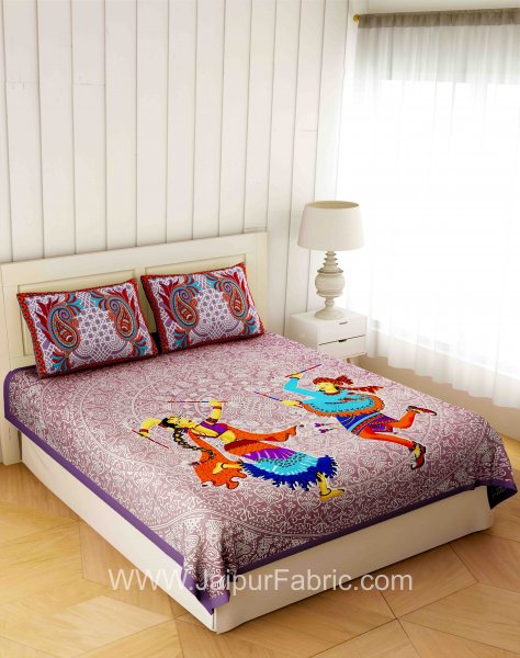 Gorgeous Garba Lava Grey Double Bedsheet