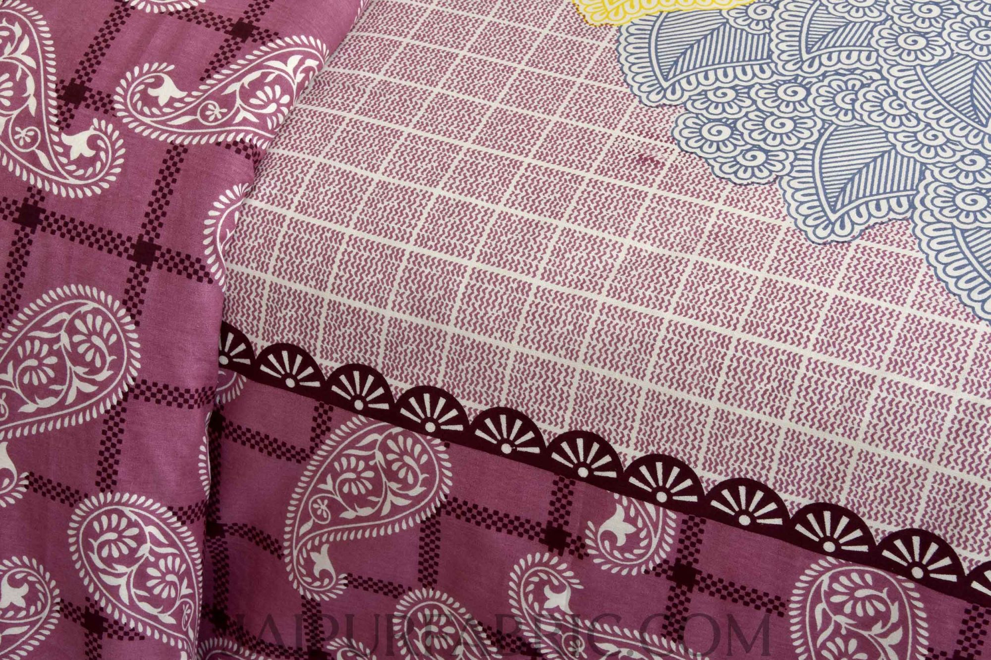 Dancing Deeva Magenta Double Bedsheet