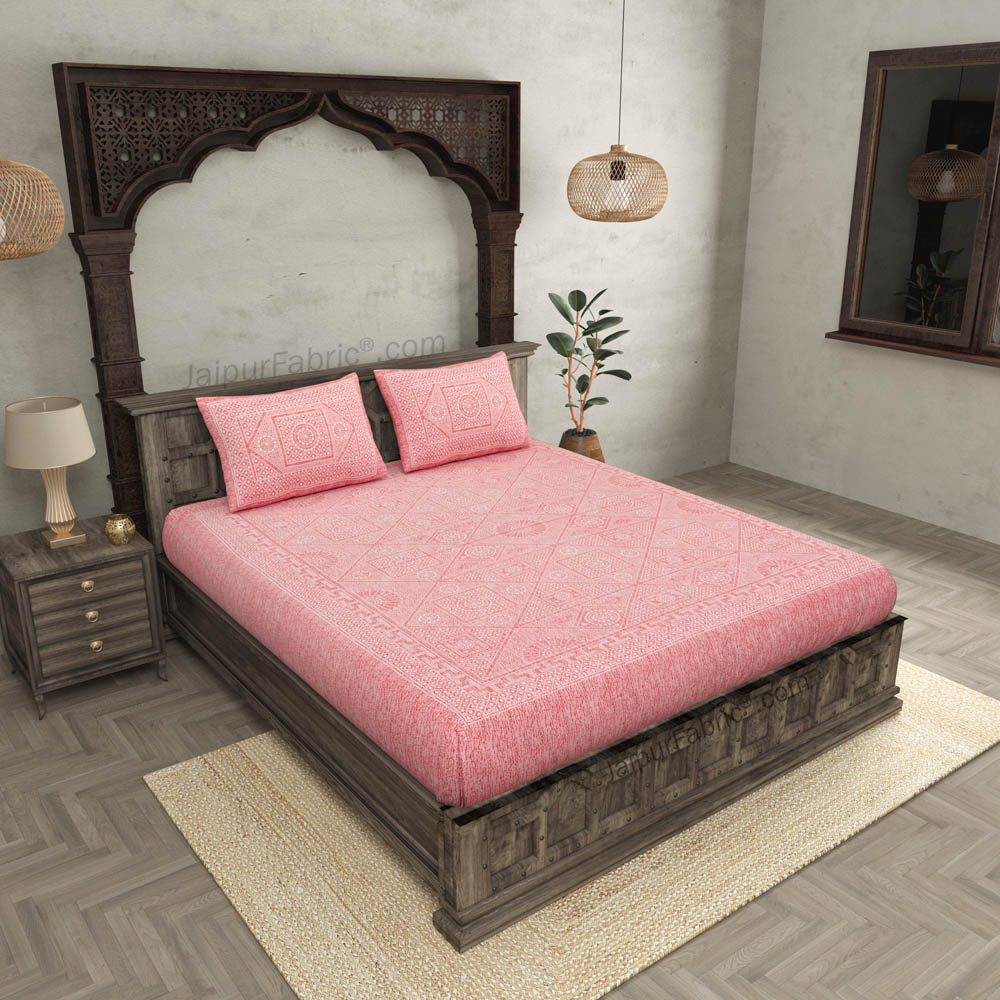 Pearl Array Peach Double Bedsheet