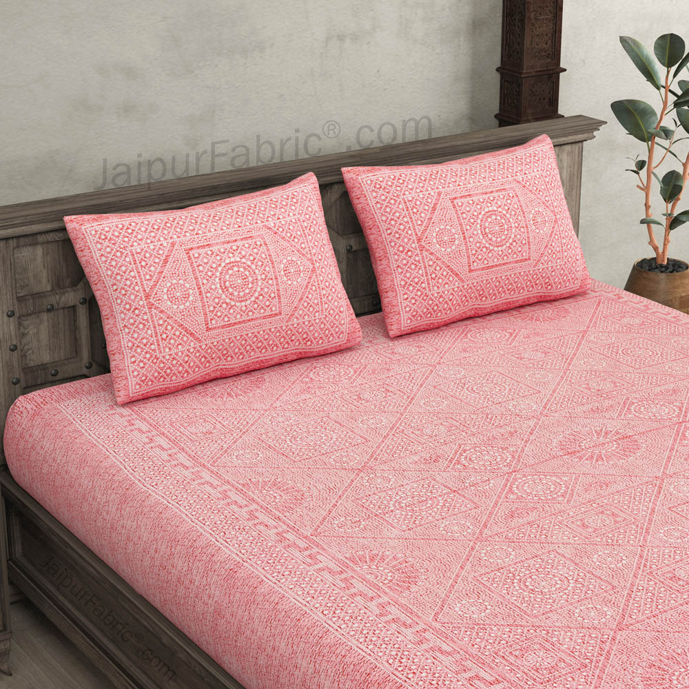 Pearl Array Peach Double Bedsheet