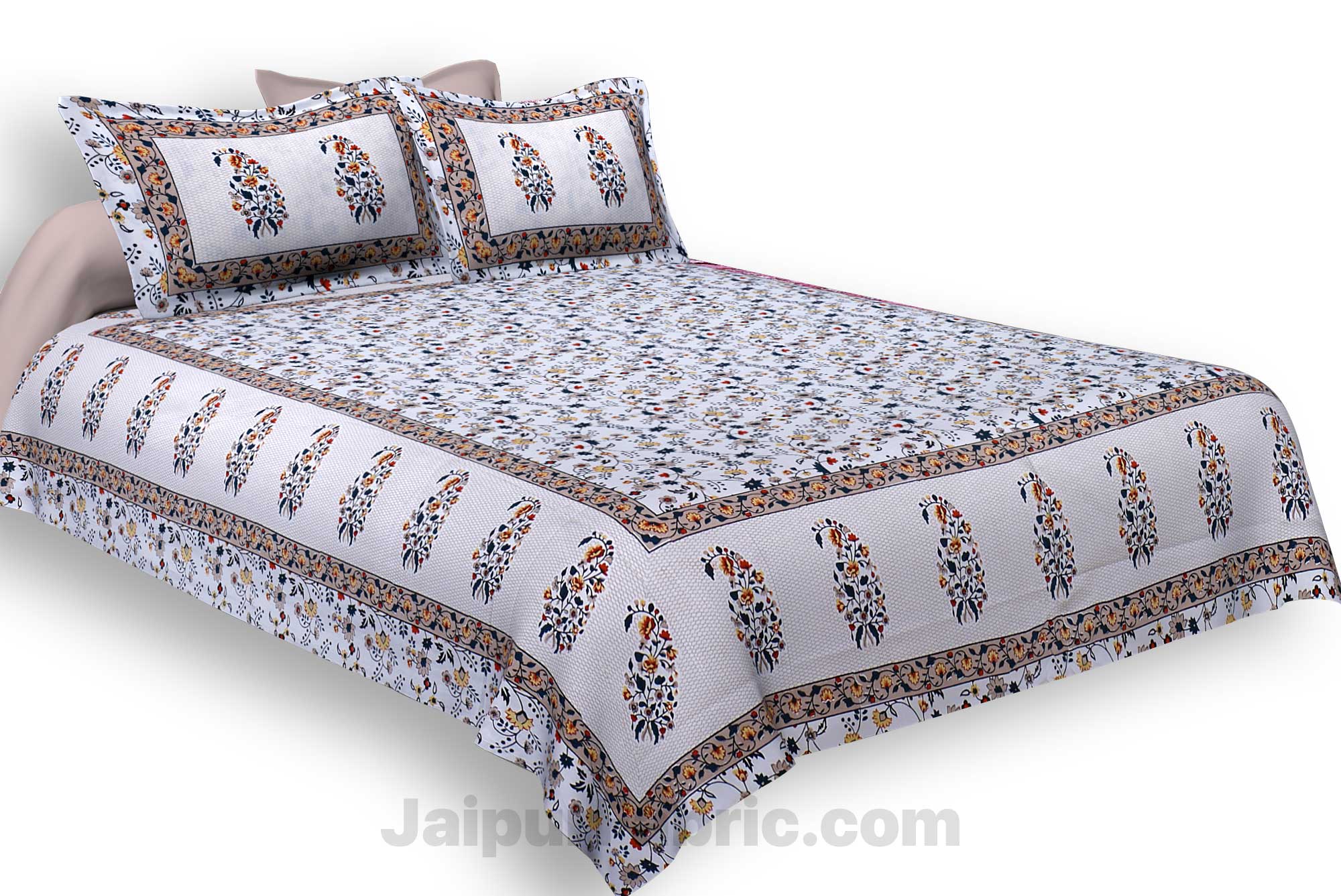 marble italica beige grey double bedsheet