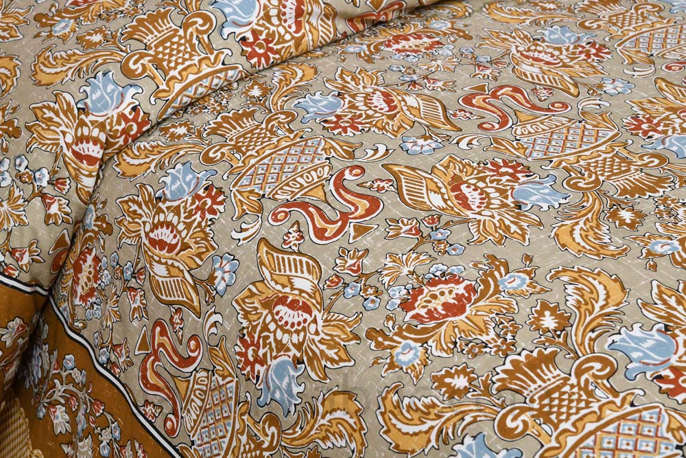 Artistic Culture Amber Pure Cotton Double Bedsheet