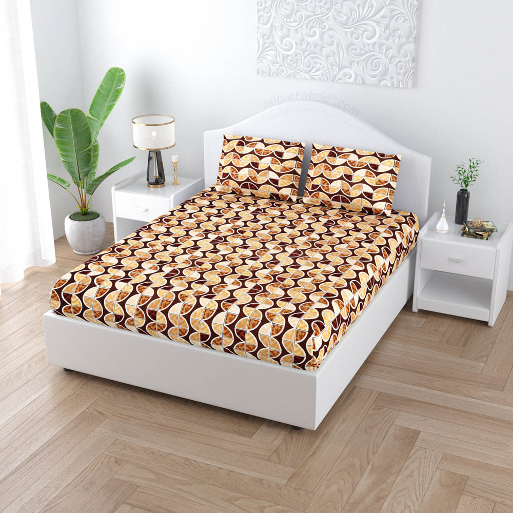 Lat Long Poly Cotton Double BedSheet