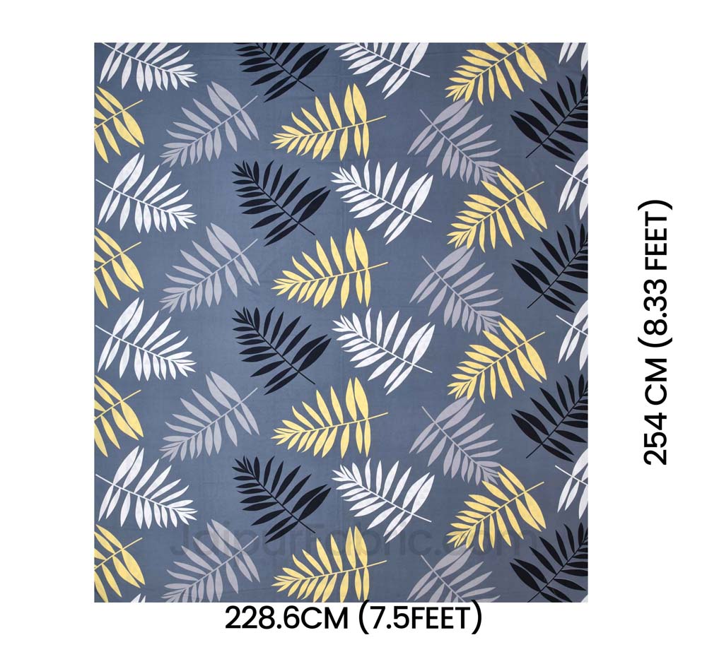 Leaf Design Bedsheet Dark Printed Colour with 2 Pillow Cover