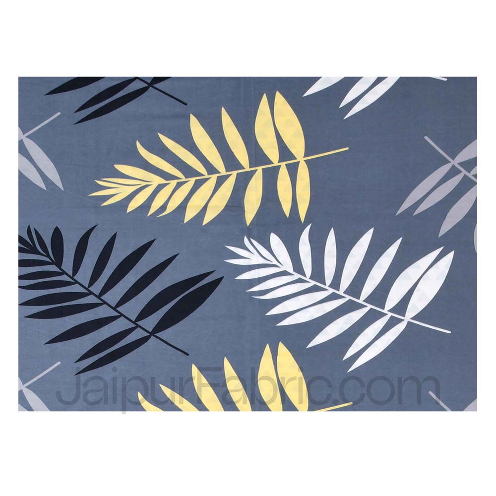 Leaf Design Bedsheet Dark Printed Colour with 2 Pillow Cover