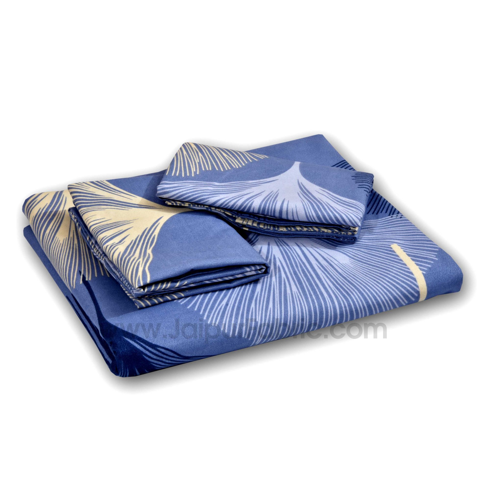 Colossal Flower Blue Brown Super-soft Bedsheet