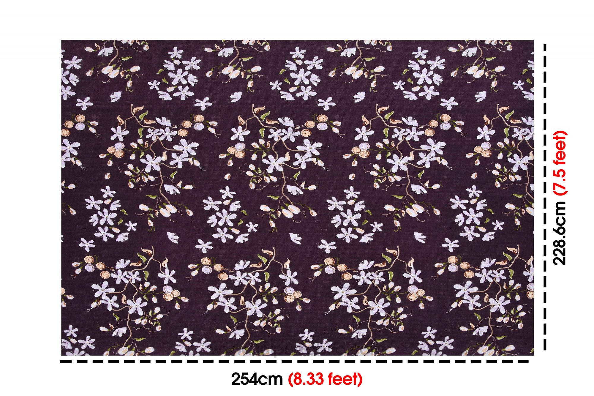 Purple Jasmine Super Soft Double Bedsheet