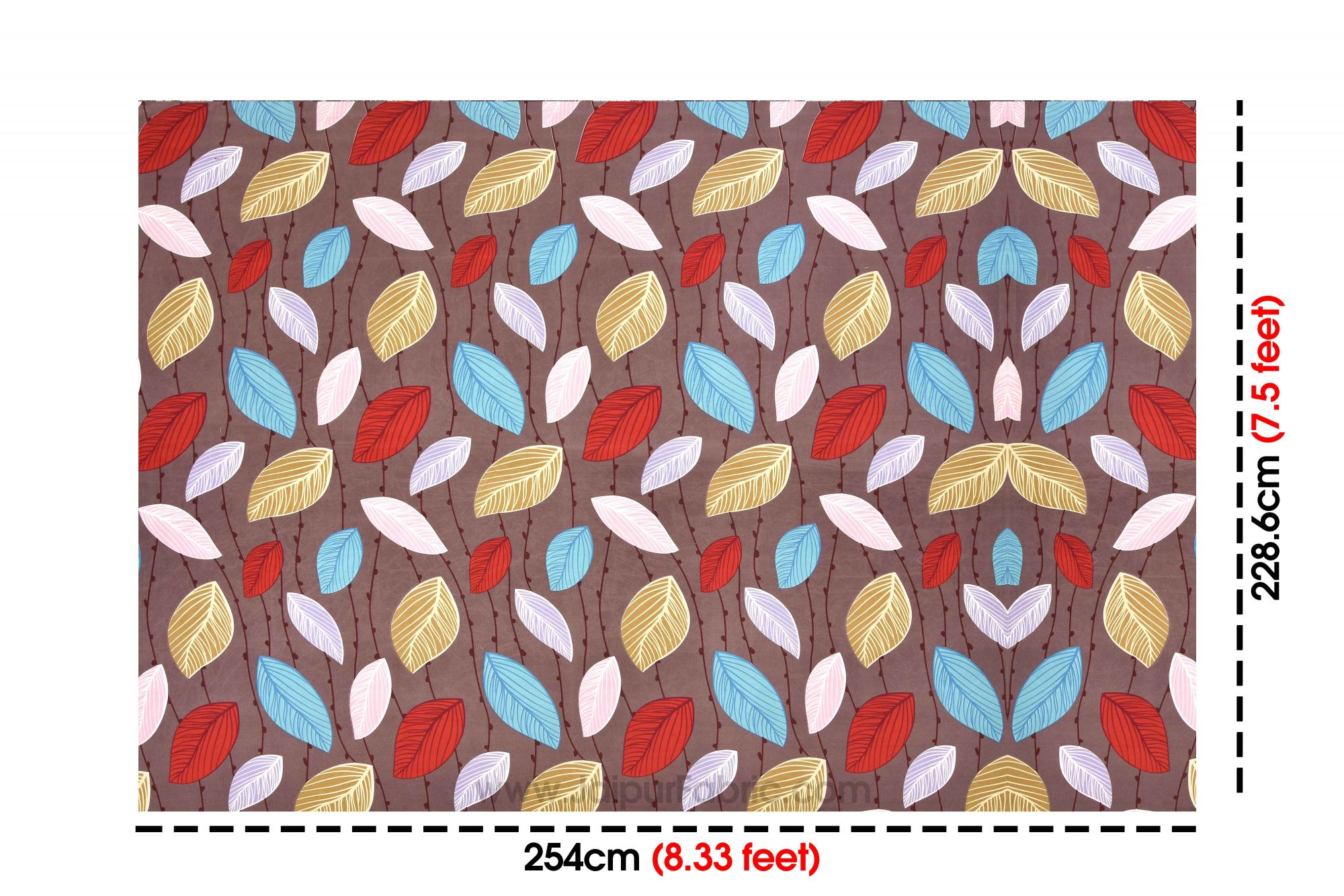 Brown Leaf Super Soft Double Bedsheet