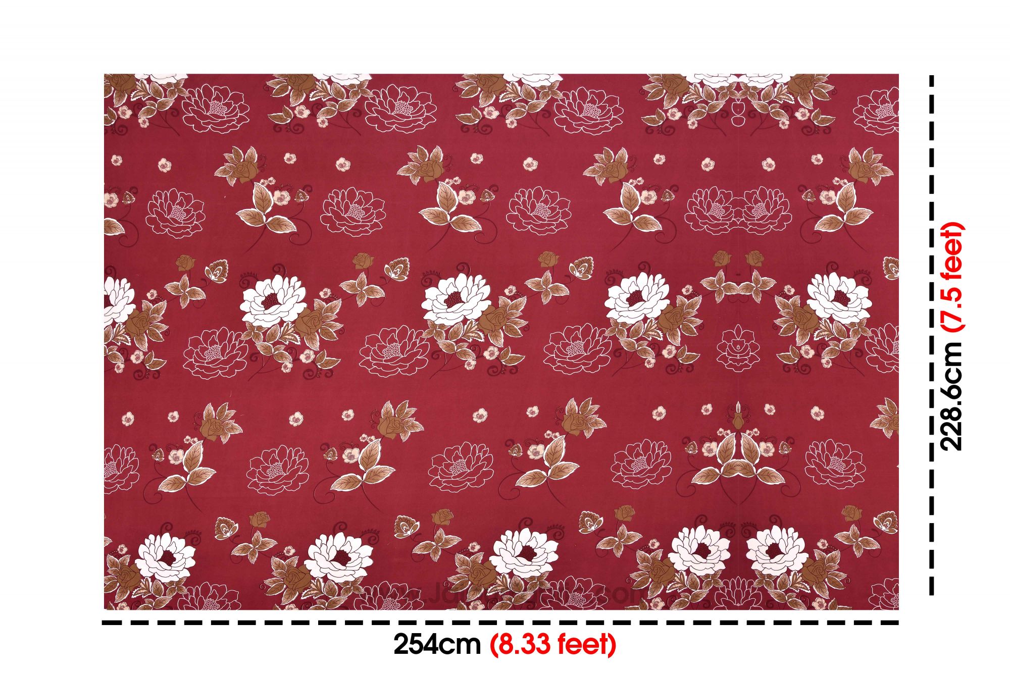 Blood Red Super Soft Double Bedsheet