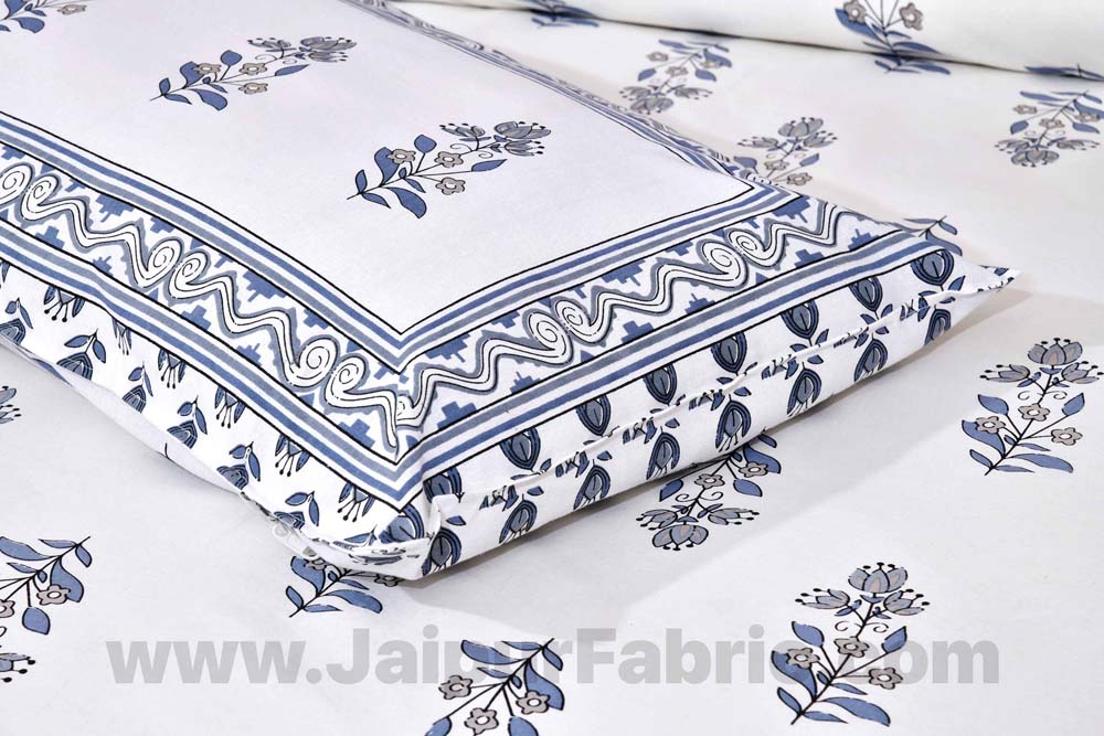 English Grey Fine Cotton Double Bedsheet