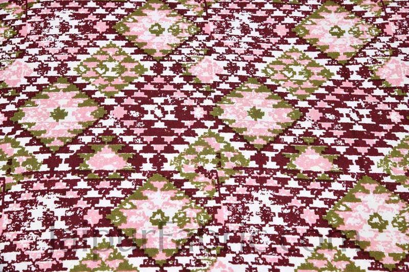 Kaleidoscope Peach Cotton Double Bedsheet