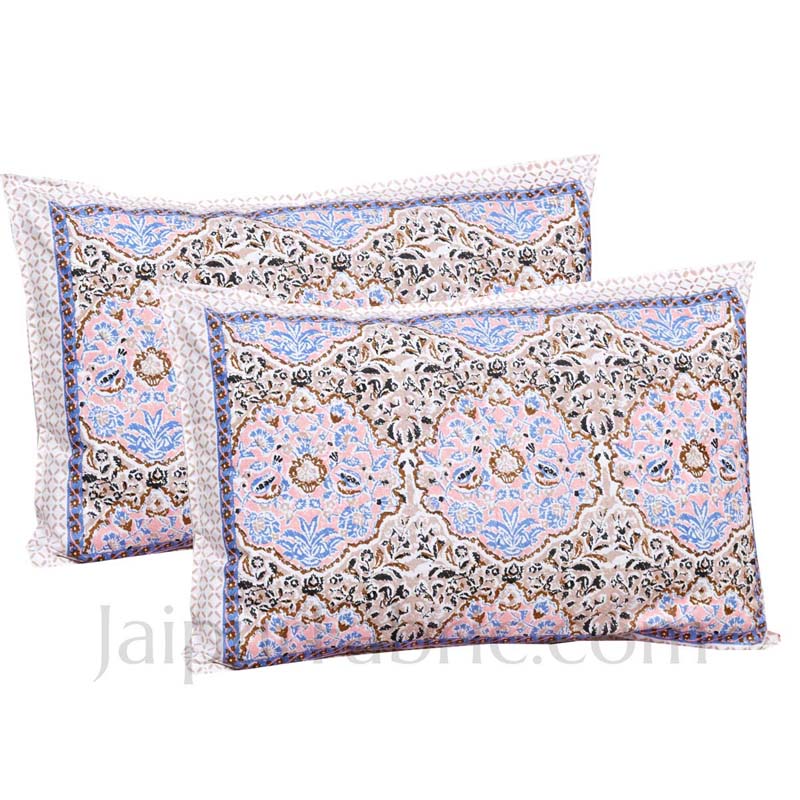 Garden Grace Pink Cotton Double Bedsheet