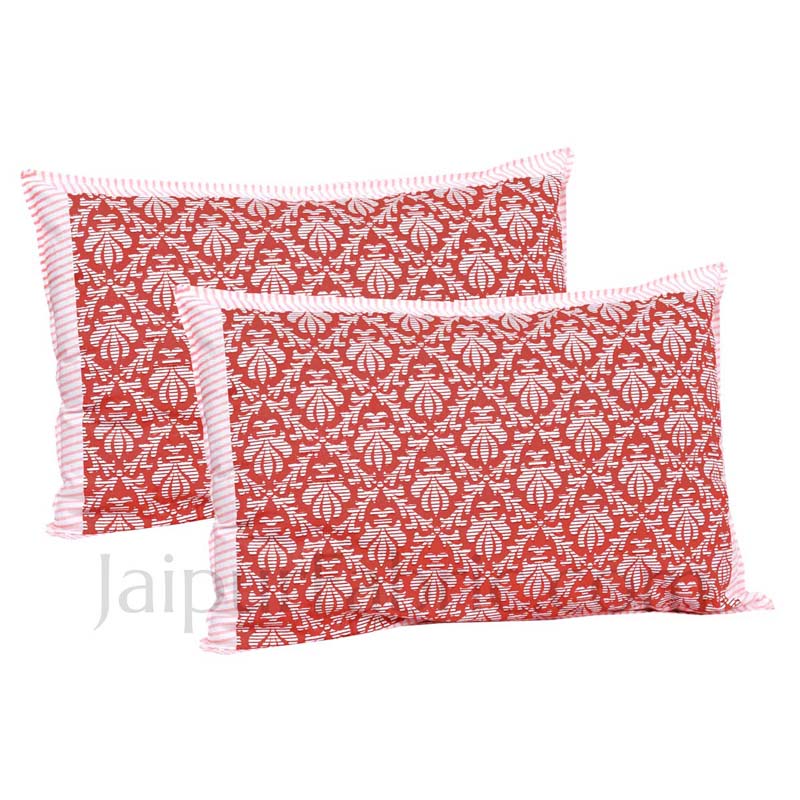 Ethnic Vibes Pink Cotton Double Bedsheet