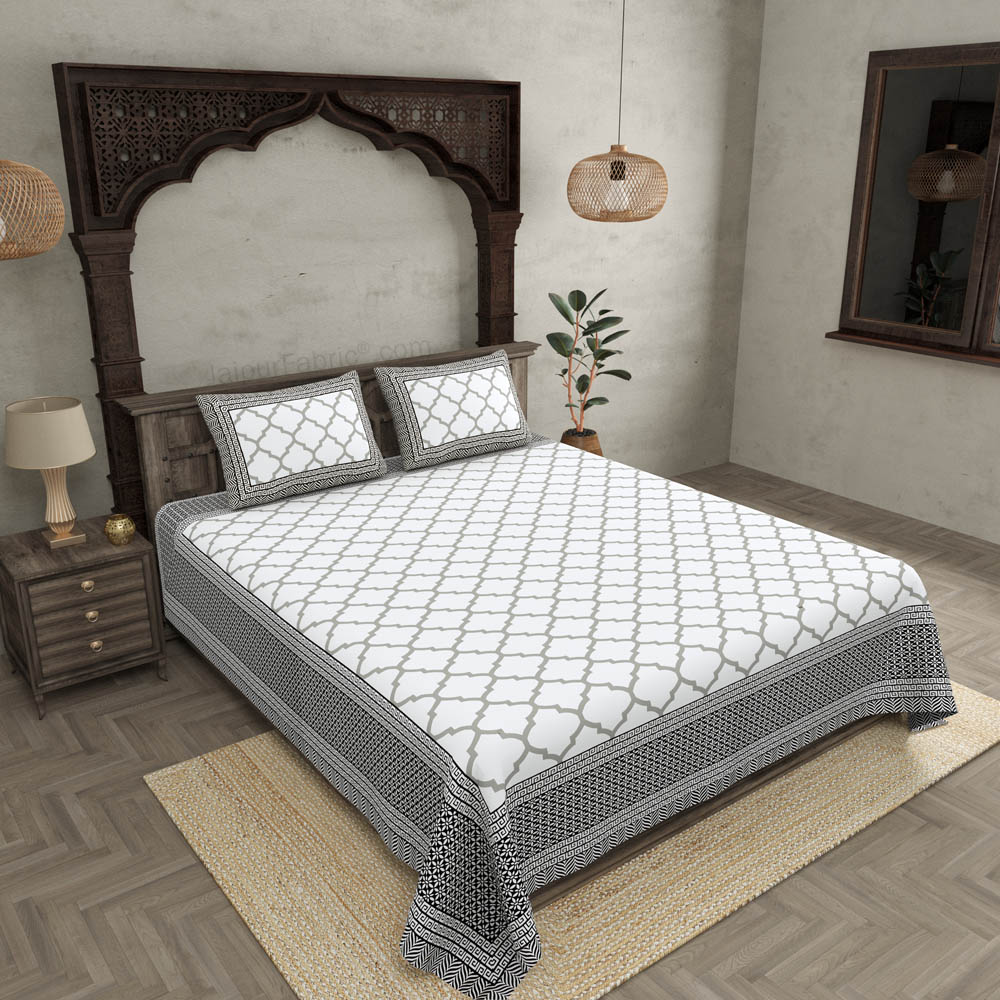 Hypnotic Trap Grey Double Bedsheet