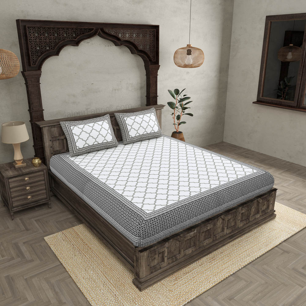 Hypnotic Trap Grey Double Bedsheet