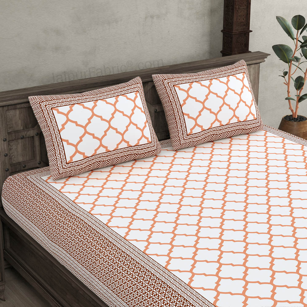 Hypnotic Trap Orange Double Bedsheet