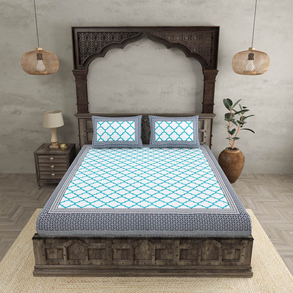 Hypnotic Trap Blue Double Bedsheet