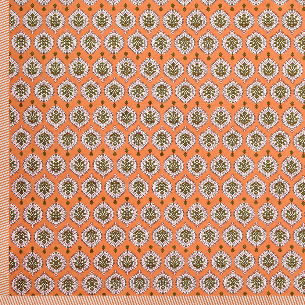 Festive Lights Orange Double Bedsheet