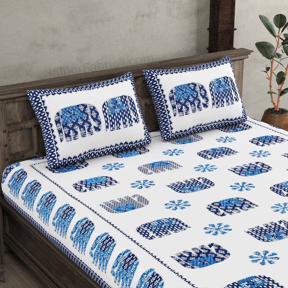 The Royal Ride Blue Double Bedsheet